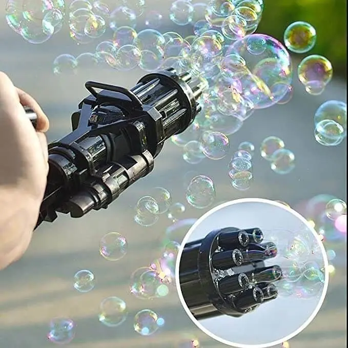Пулемет для мыльных пузырей Bubble Fun Blaster черный и розовый (1443329696) - фото 11