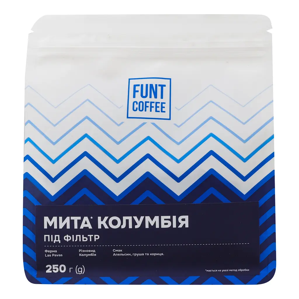 Кава натуральна Funt Coffee Columbia Las Pavas, в зернах, смажена, 250 г - фото 2