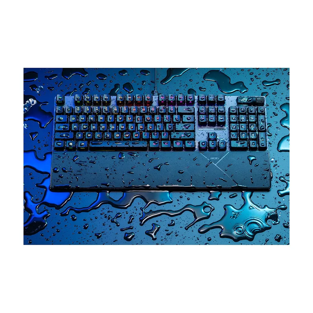 Клавіатура ASUS ROG Strix Scope II RX Red ABS UA USB Black (90MP0350-BKMA00) - фото 3