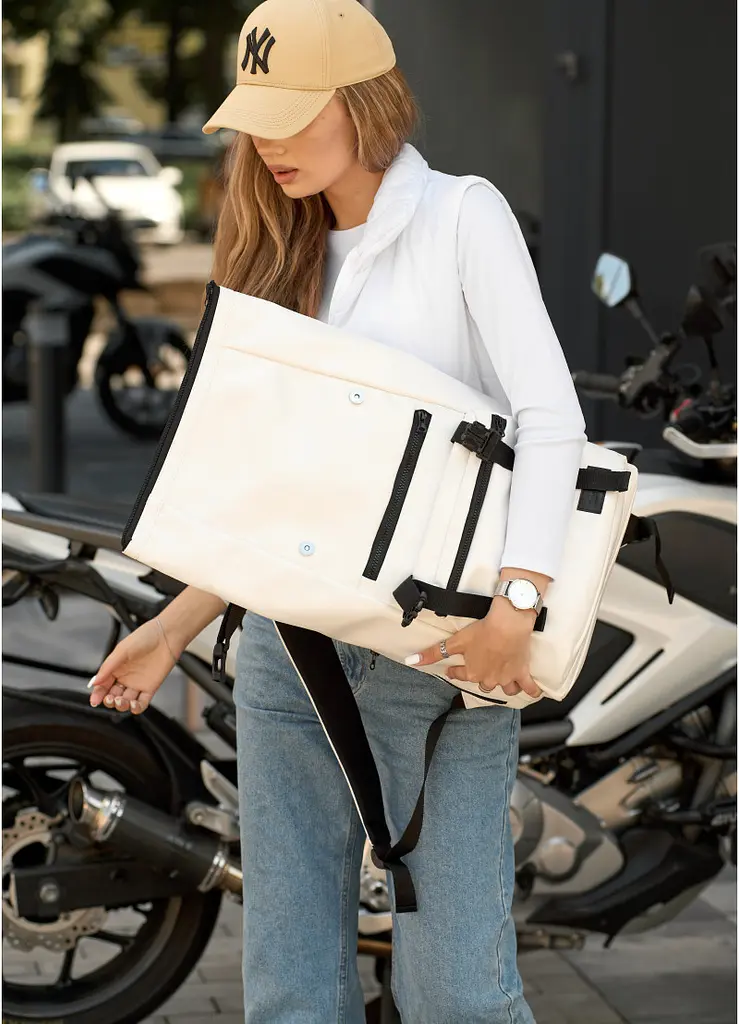 Рюкзак ролл Sambag унісекс RollTop LTT білий 41 x 30 x 16 см (24238008) - фото 7