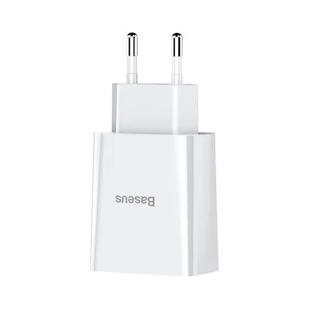 Зарядний пристрій Baseus Speed Mini Dual U 2USB 2.1A 10.5W Travel Charge White (CCFS-R02) - фото 4