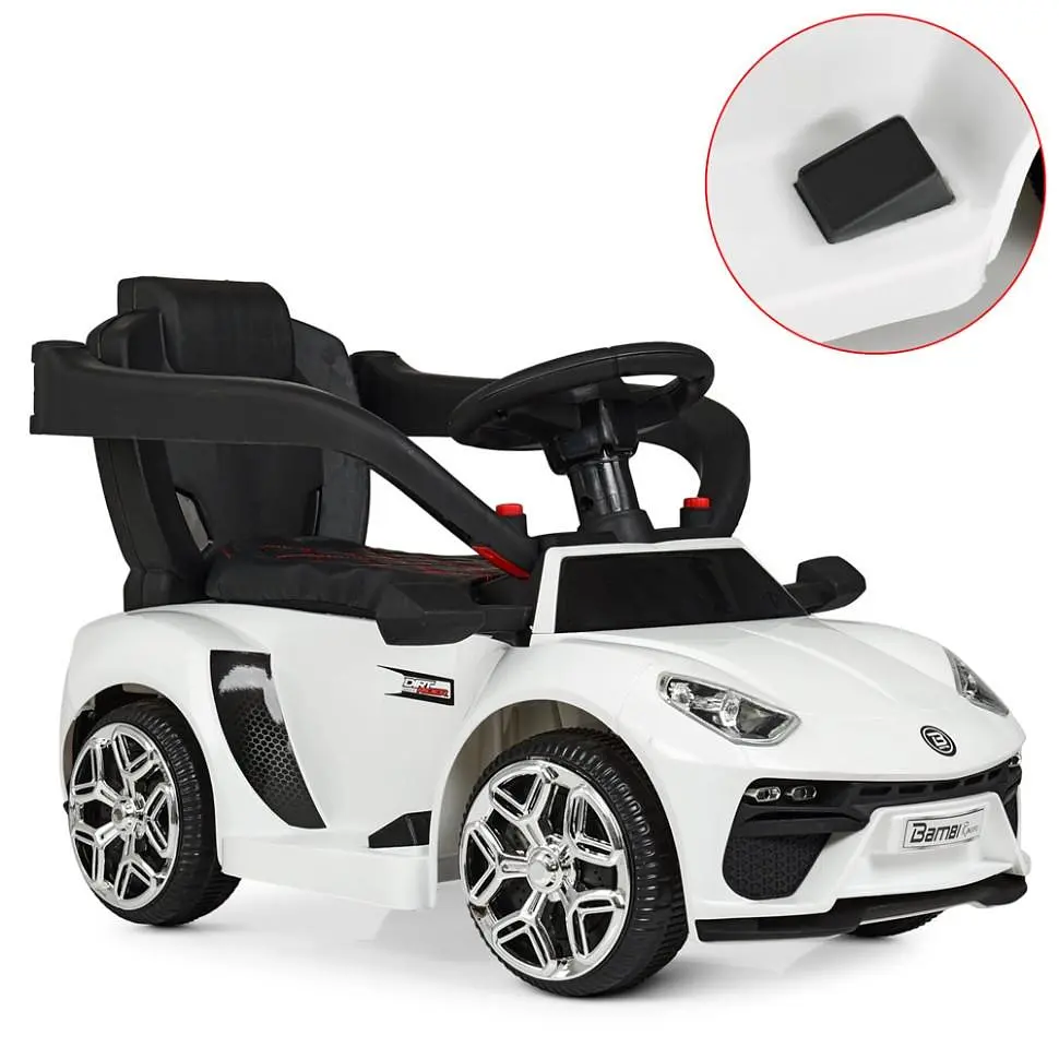 Дитячий електричний автомобіль Bambi Racer 6V одномісний до 25 кг Білий (DE-169-E-1043) - фото 6