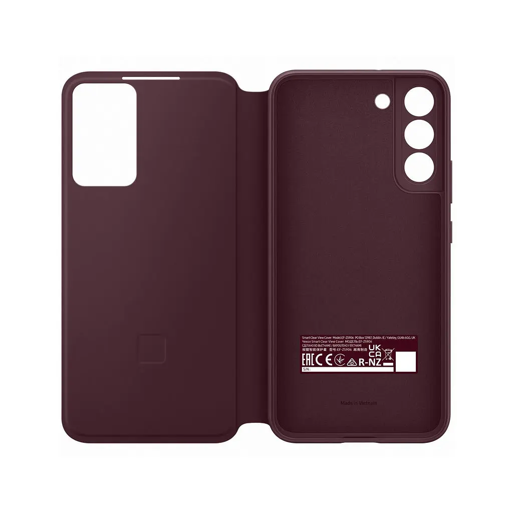 Чохол до мобільного телефона Samsung Smart Clear View Cover Galaxy S22 Plus Burgundy (EF-ZS906CEEGRU) - фото 4