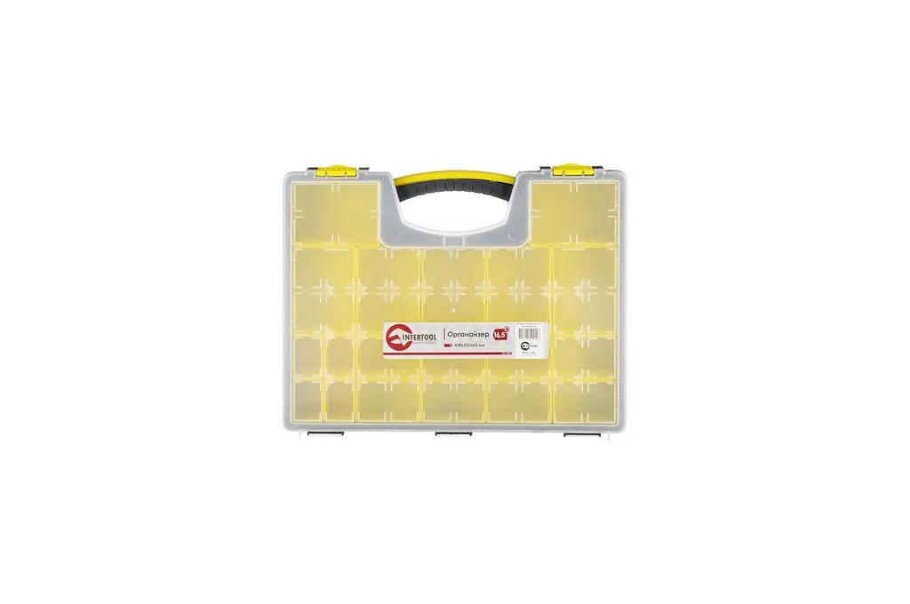 Органайзер для зберігання дрібних деталей з ручкою Intertool BX-4009 16.5" 420 х 335 х 62 мм - фото 2