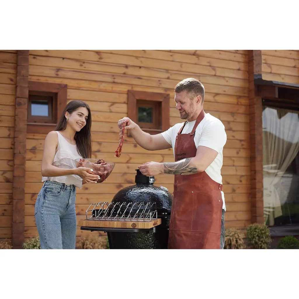 Керамический угольный гриль Primo Large Round All in One (PGCRCG) - фото 13