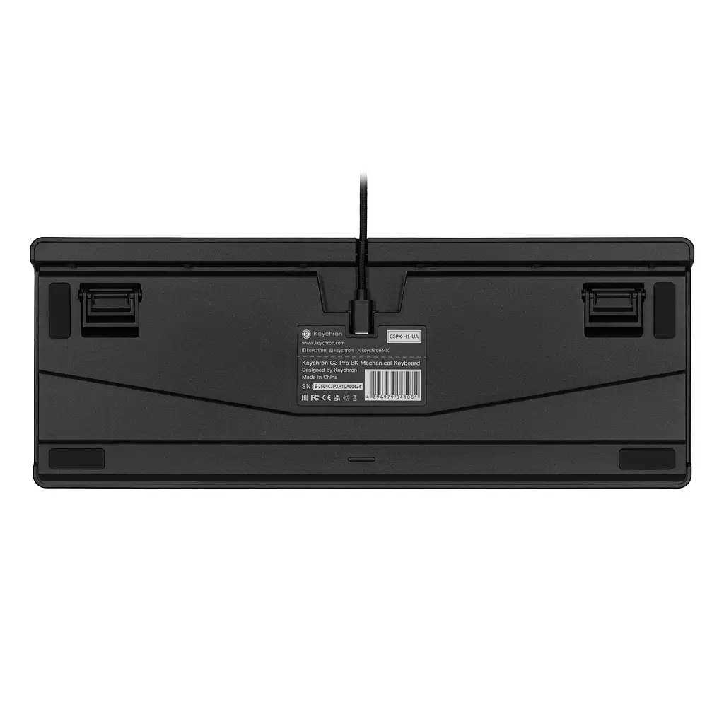 Keychron Клавиатура механическая C3 Pro V2 87Key, K pro Red, USB-A, QMK, Hot-swap, 8K, EN/UKR, RGB, черный - фото 4