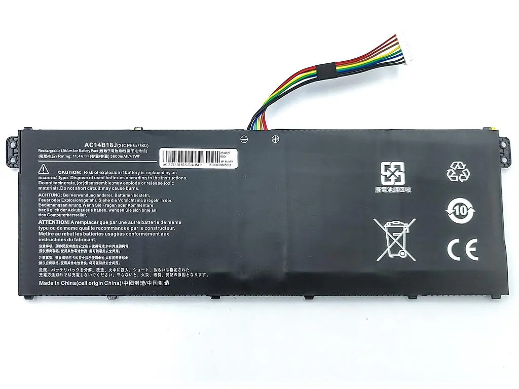 Акумулятор AC14B18J для ноутбука Acer E3-111, E3-112, E3-112M, E5-771, ES1-311, ES1-433, ES1-511, ES1-512, ES1-572 11.4V 3600 mAh - фото 2