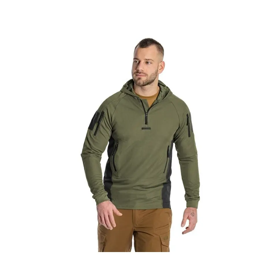 Кофта тактична Helikon-Tex RANGE HOODIE - TopCool, оливковий, розмір L - фото 7