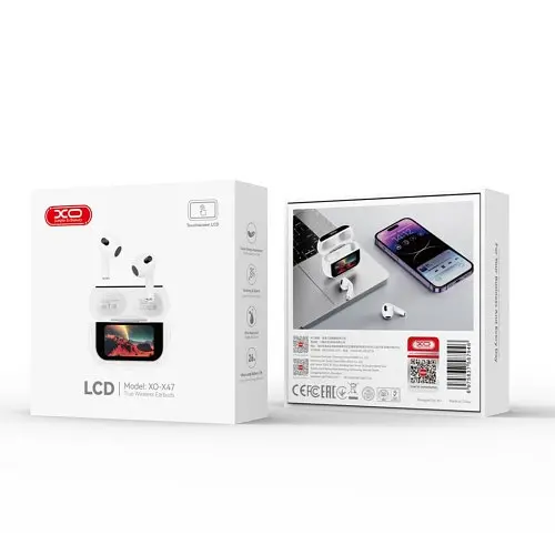Навушники бездротові XO X47 Smart TWS Earbuds 4nd Generation Білі - фото 2
