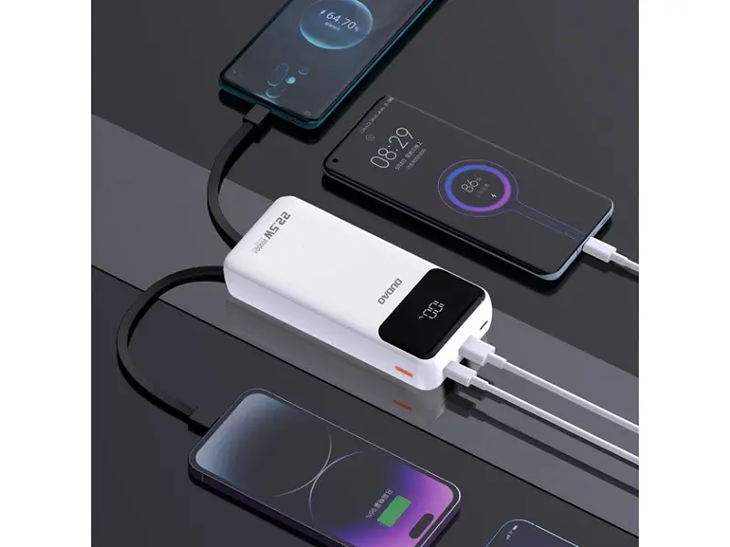Зовнішній акумулятор (Power Bank) Dudao K15Pro 20000 mAh 22.5W White (6977196682447) - фото 3