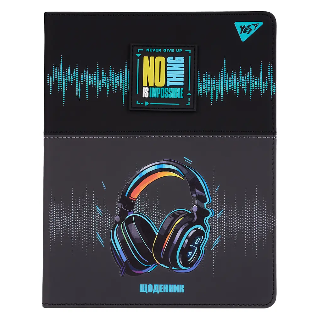 Щоденник шкільний YES PU Headphones А5 Різнокольоровий 40 аркушів (911620)