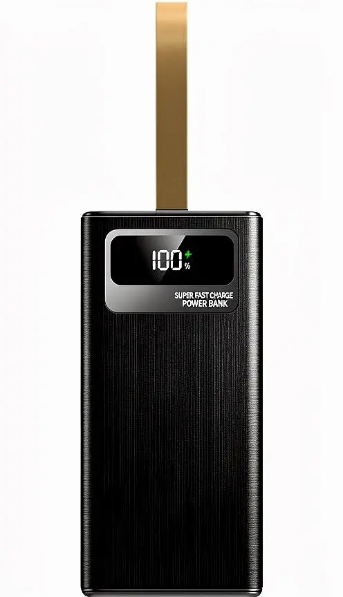 Портативний повербанк No Brand Power Bank Fast Charge 40000 mAh Чорний (2104619131) - фото 7