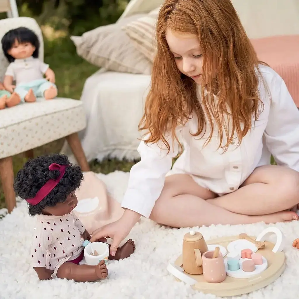 Комплект одягу туніка з пов'язкою для ляльок Miniland 38 см (31564) - фото 3