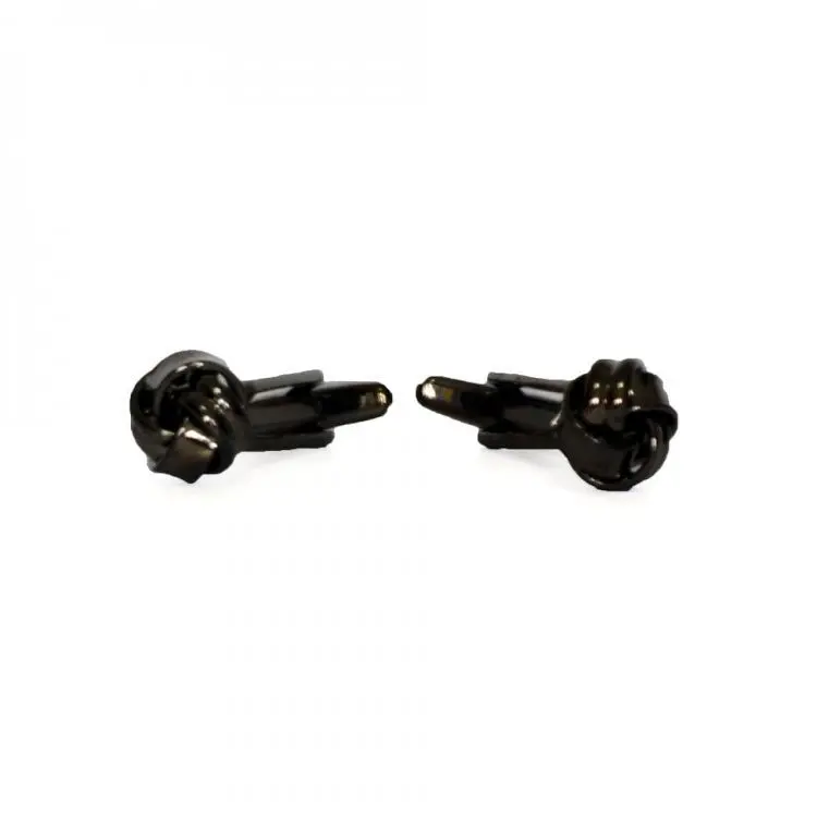 Запонки Скручені Чорні Handmade acs0005773 - фото 3