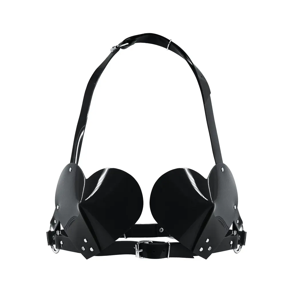 Лиф-серце Feral Feelings Hearts Bra, чорний