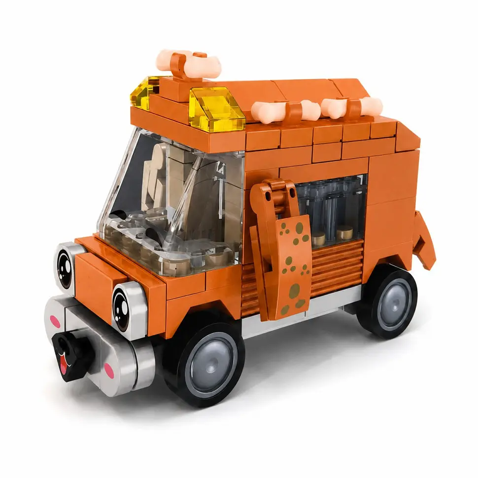 Дитячий конструктор Puppy Bus BB121E-B серії "Animal Bus", 110 деталей - фото 2