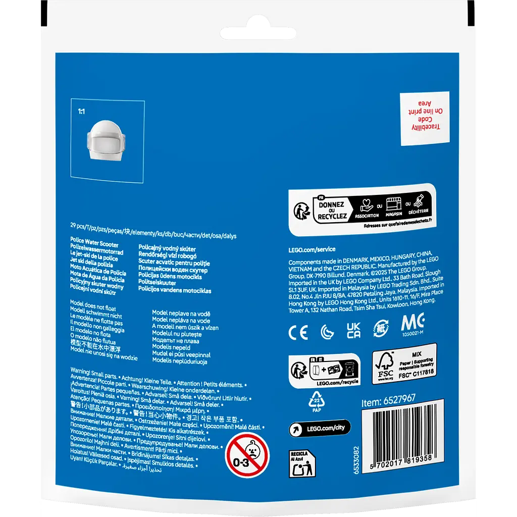 Конструктор LEGO City Поліцейський катер 29 деталей  (30693) - фото 7