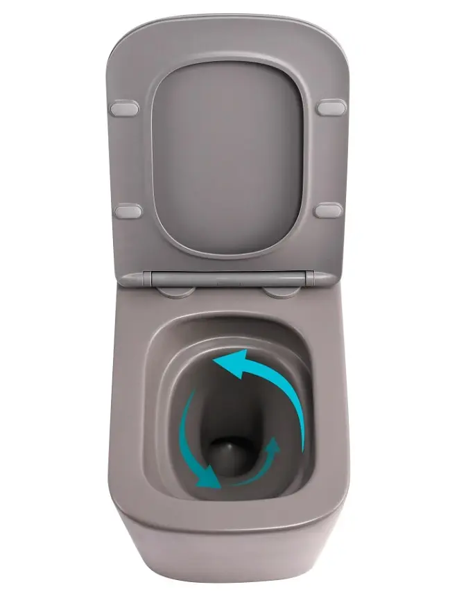 Унітаз підвісний Qtap Tern Ultra Quiet , Stone grey, з сидінням Slim Duroplast / Soft-close / Quick Release QTTER26SG49000 - фото 5