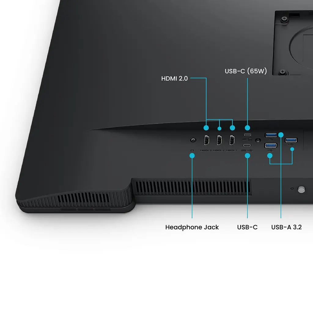 Монітор TFT 32 BenQ PV3200U, 4K, IPS, 100% sRGB, 3xHDMI, USB-С, HAS, Pivot, колонки, чорний - фото 9