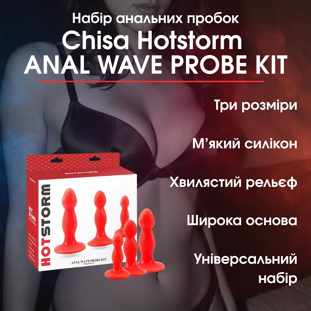 Набір анальних пробок Chisa Hotstorm Anal Wave Probe Kit - фото 2