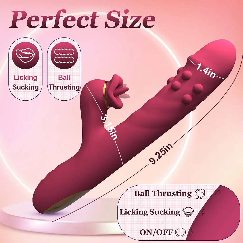Вібратор B-Series 7 rotating functions and 7 licking functions Boss Series 63-00087 103494 - фото 9