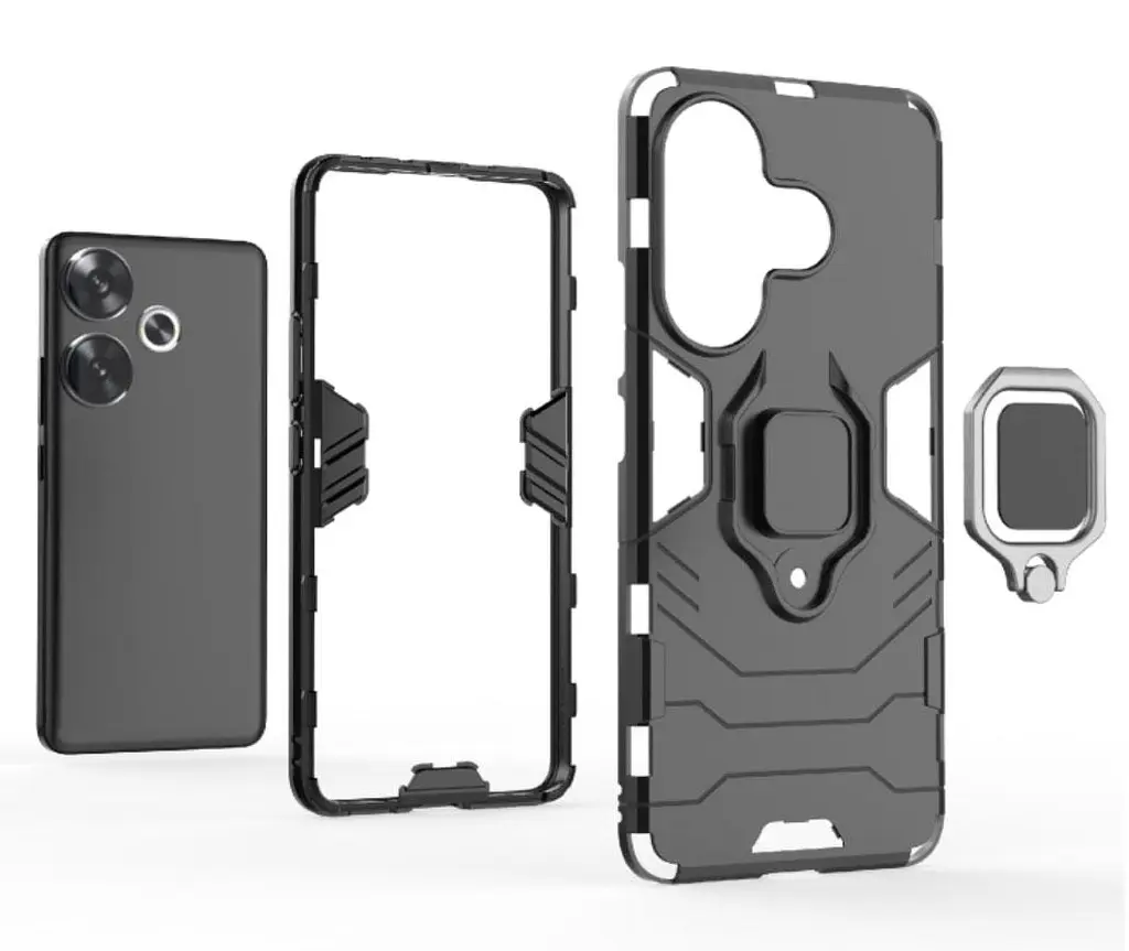 Чохол бампер Primolux Ring Armor для Xiaomi Redmi Turbo 3 / Poco F6 Black - фото 5