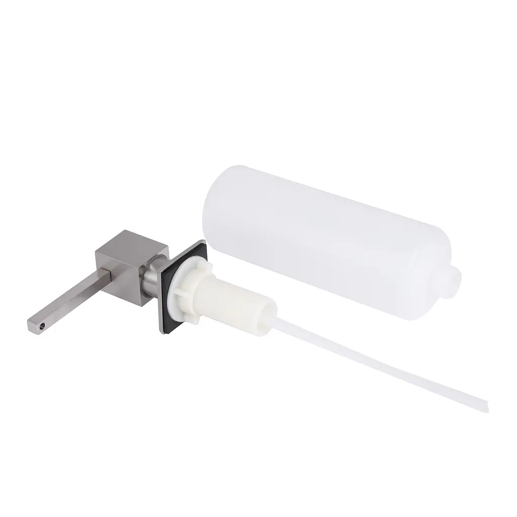 Дозатор для миючого засобу Lidz LK117 квадратний Brushed Steel (LDLK117BRU46399), Нержавіюча сталь - фото 2