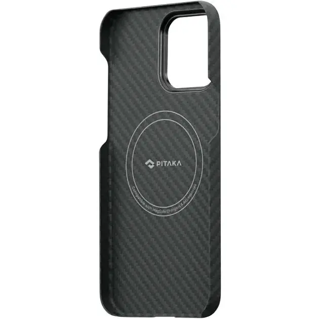 Чохол-накладка Pitaka MagEZ Case 3 Twill 1500D Black/Grey для iPhone 14 Pro (KI1401P) - фото 4