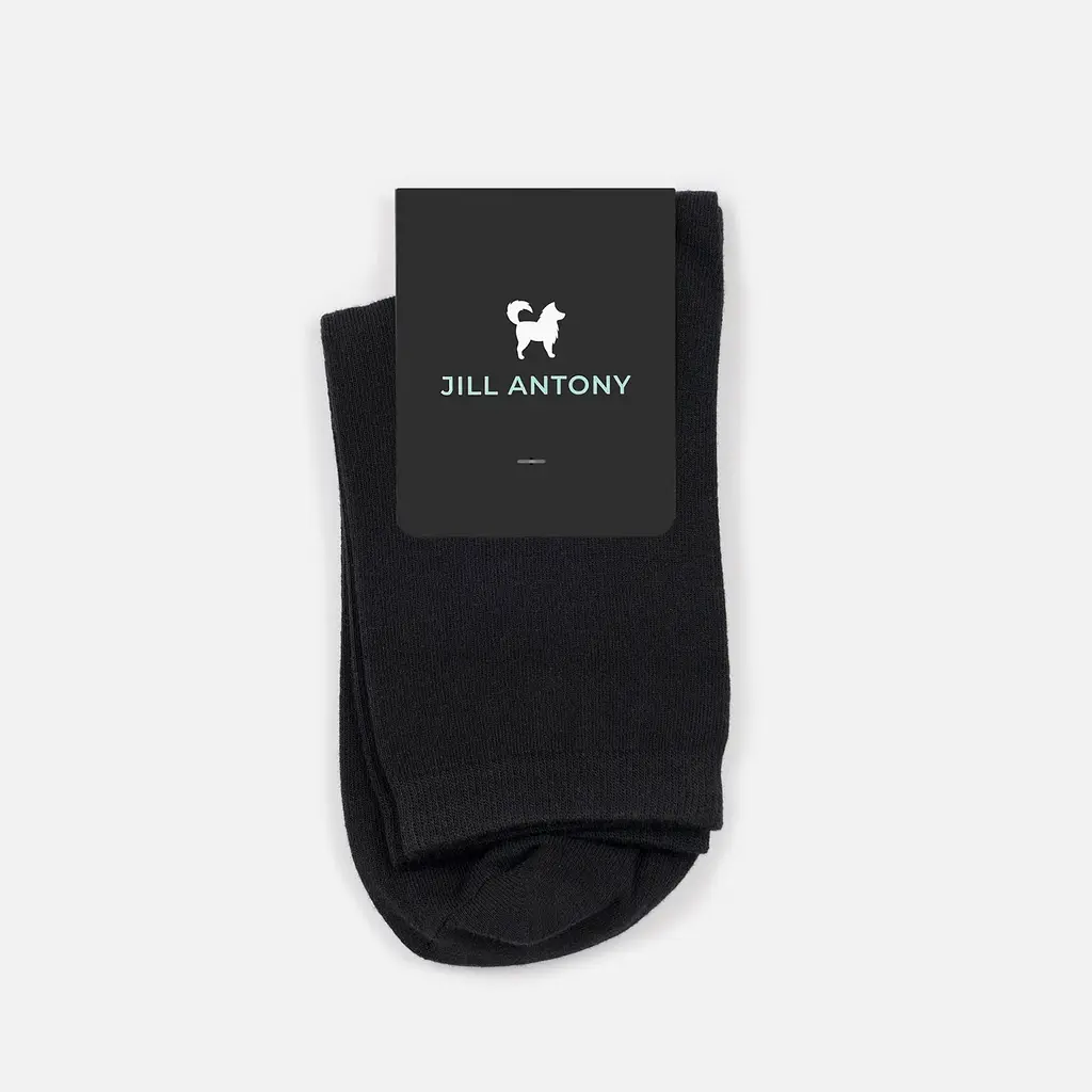 Носки мужские однотонные классические высокие бесшовные качественные ORGANIC cotton JILL ANTONY Черный, 44-45 - фото 3