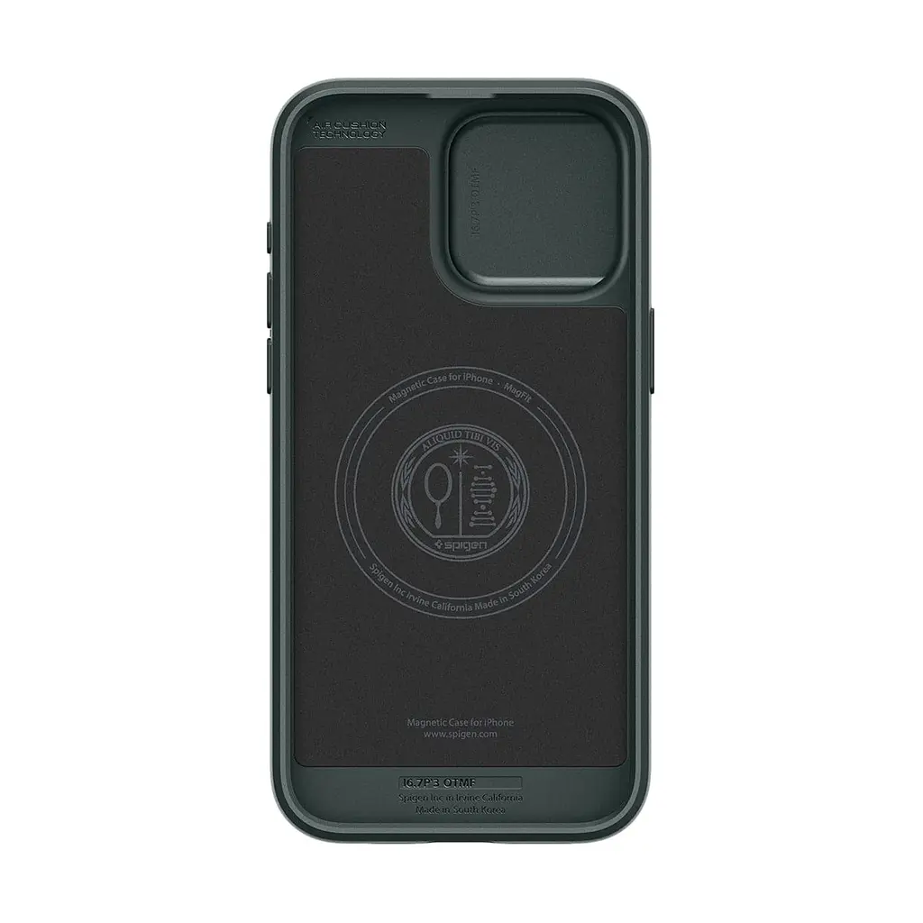 Чехол Spigen Optik Armor MagSafe для iPhone 15 Pro Abyss Green (ACS06739) + защитное стекло - фото 4