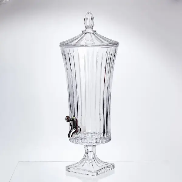 Лимонадниця з краном Yiwu HP-34-68 4.5 л, скляна на підставці, диспенсер для напоїв - фото 5