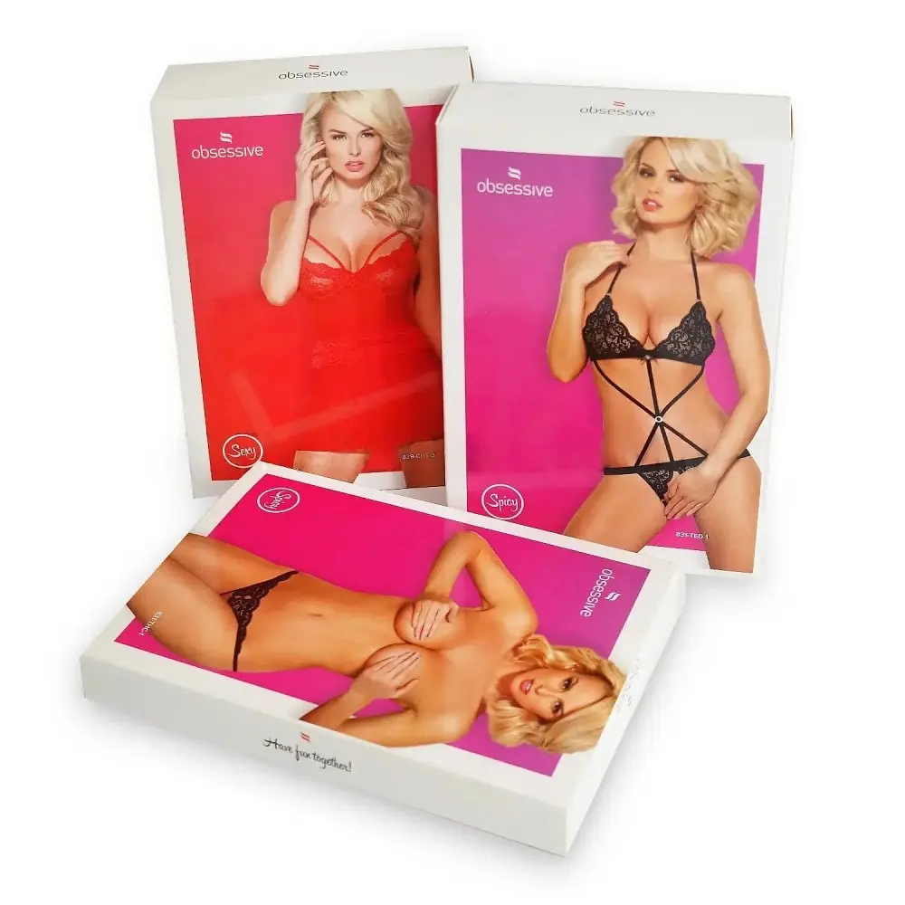 Сорочка еротична Obsessive Estiqua chemise, M/L - фото 7
