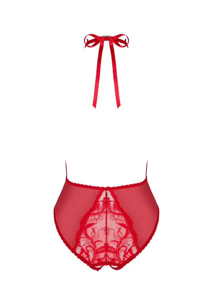 Боді Obsessive Dagmarie XS/S червоний - фото 5
