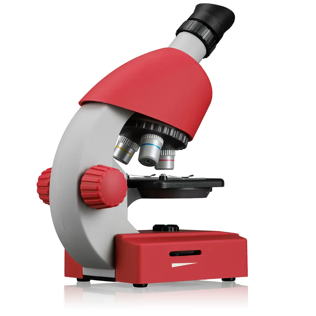 Мікроскоп Bresser Junior 40x-640x Red з набором для дослідів та адаптером для смартфона (8851300E8G000) - фото 3