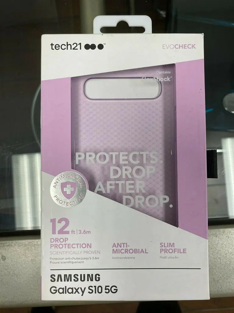 Чохол протиударний з антимікробним покриттям Tech21 Evo Check для Samsung Galaxy S10 5G SM-G977 (6.7") Orchid Purple - фото 4