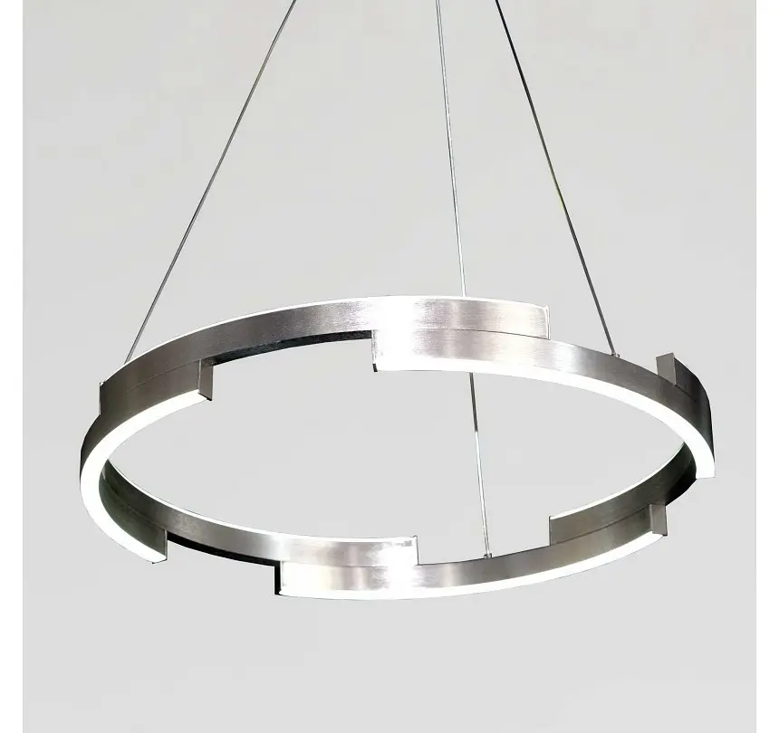 Сатинова срібляста LED люстра-кільце в стилі мінімалізм Artlight 3717/80SN - фото 2