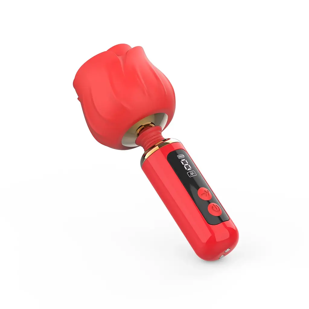 Вібромасажер Loviss Rose Mini Massage Wand Vibrator, головка у вигляді троянди, 9 режимів - фото 4