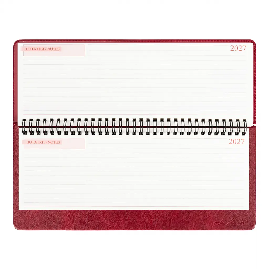 Планінг-щотижневик настільний Leo Planner 2027 Persona 30х14 см 128 сторінок бордовий (252741) - фото 7