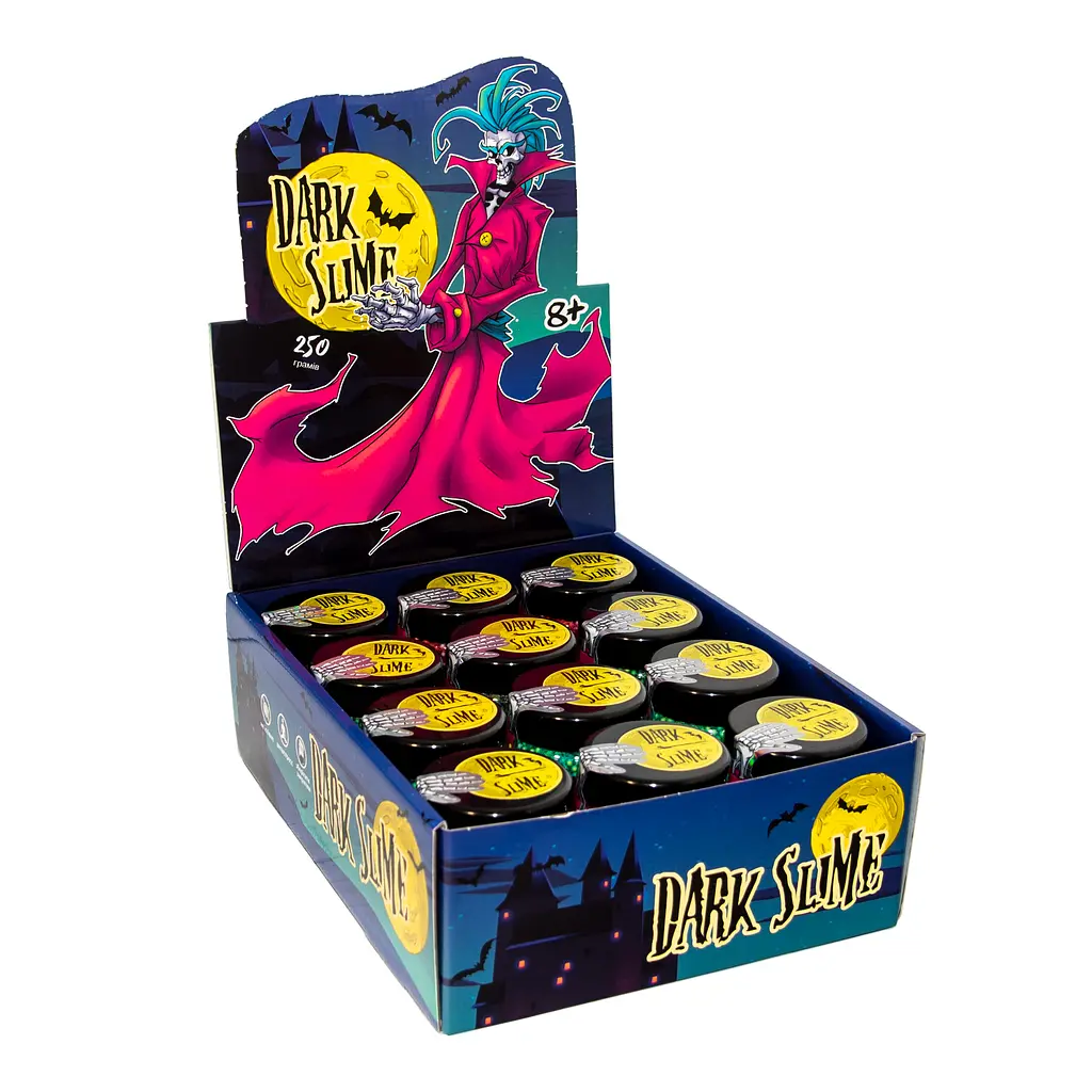 Слайм-лізун Dark Slime із кульками, 250 г, 71831 (В асортименті) - фото 5