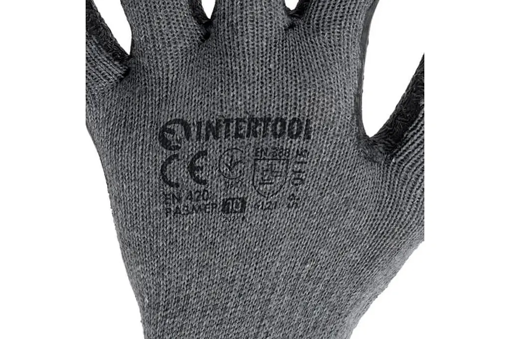 Рукавички робочі захисні Intertool латексна спінена 10" (в упаковці 12 шт.) - фото 2