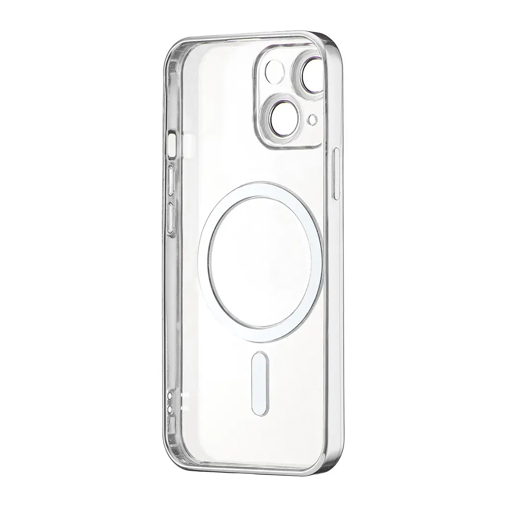Чохол Ductil Metallic Edge with MagSafe (Protected Camera & Lens) iPhone 14 Silver - фото 3