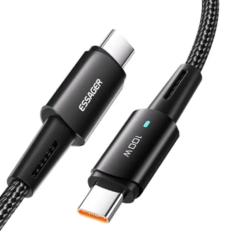 Дата кабель USB-C to USB-C 0.5m 100W black Essager (EXCTT1-CGB01)