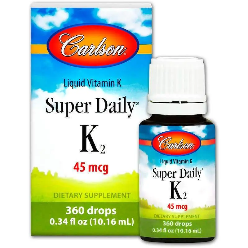 Вітамін К-2 (менахінон) Carlson Super Daily K2 45 мкг 10,16 мл