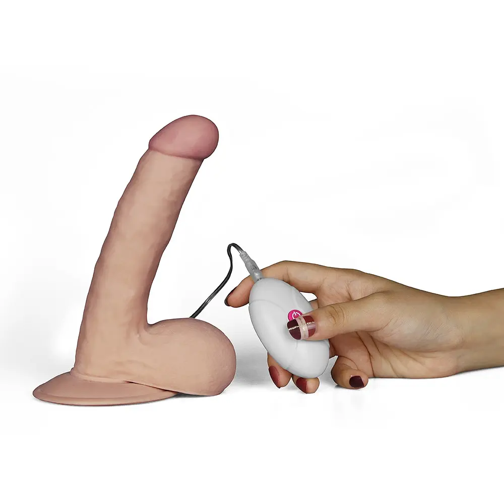 Вібратор Lovetoy The Ultra Soft Dude 7.5" 18 см тілесний - фото 3
