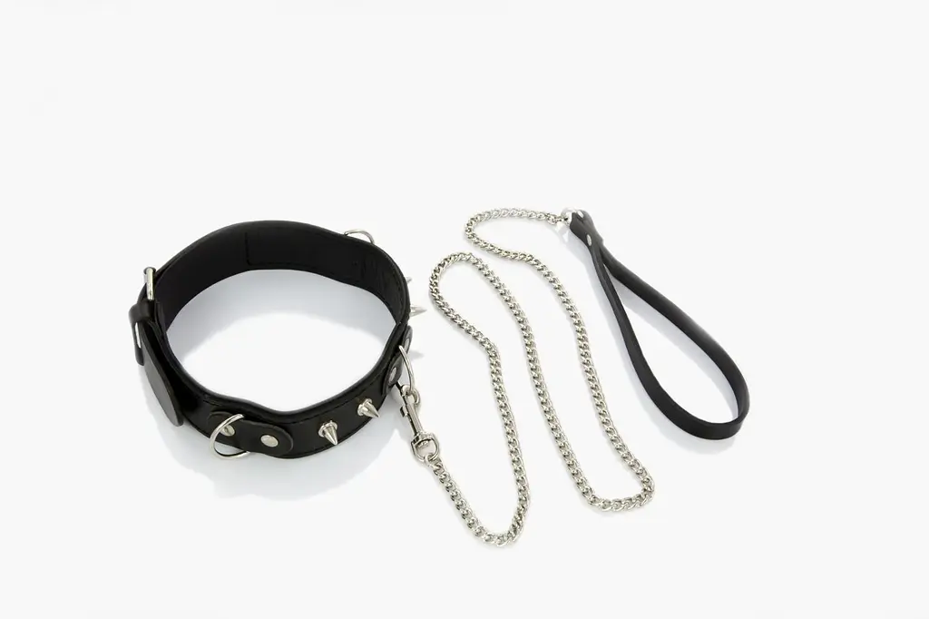 Нашийник з повідцем Whips Collections (чорний)
