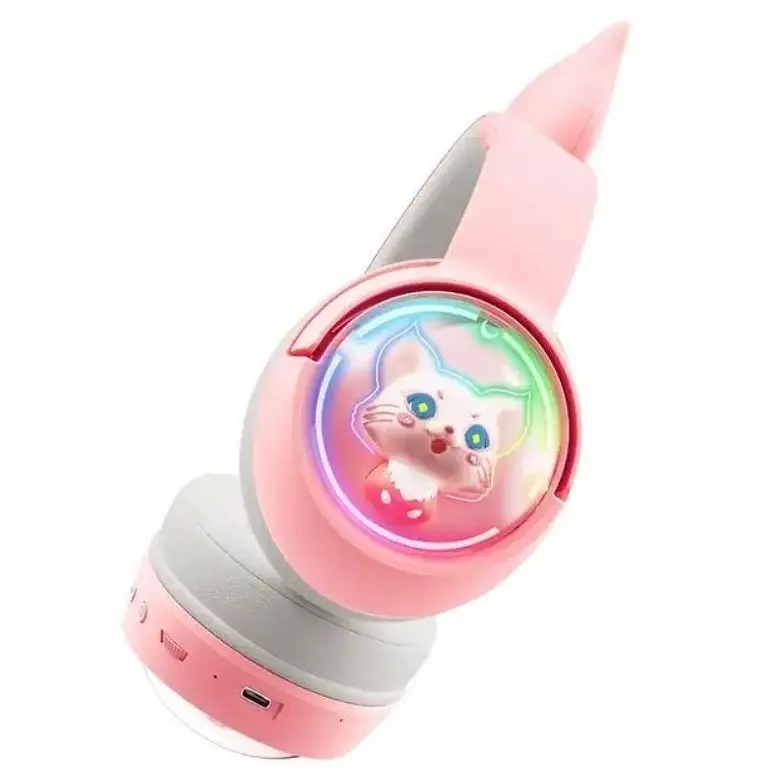 Наушники Onikuma Bluetooth B5 розовые - фото 3