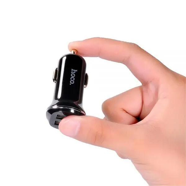 Автомобільний зарядний пристрій Hoco Z1 Car Charger 2USB 2.1A Black [38274] - фото 3