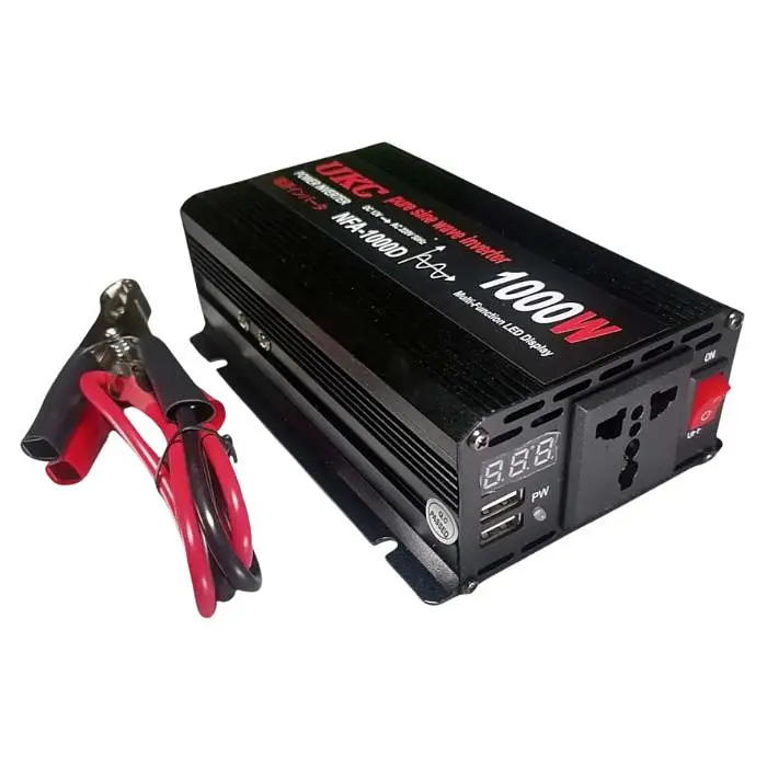 Автомобільний інвертор-перетворювач напруги 12 V-220 V з чистою синусоїдою для котла, насоса та холодильника 1000 W UKC NFA 1000D 12 V-220 V 1000 Вт - фото 5
