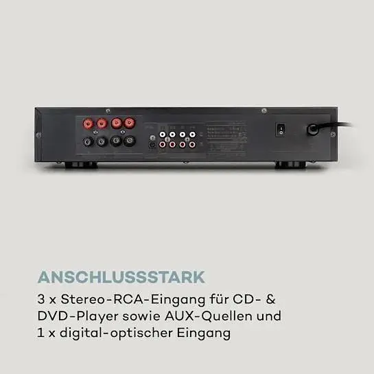 Стереоусилитель Auna AV2-CD608BT HiFi 400 Вт (10034540) - фото 5