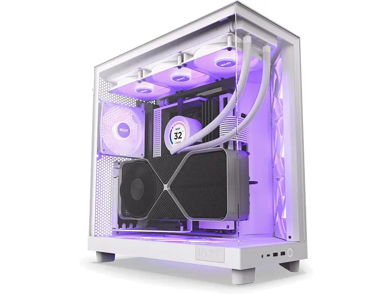 Корпус NZXT H6 Flow RGB Matte White (CC-H61FW-R1) - фото 6